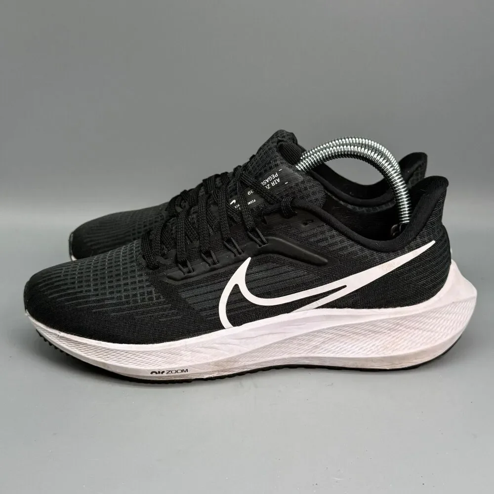 Nike Air Zoom Pegasus 39 Women 8.5 Black White Low Lace Running Athletic Sneaker - Picture 4 of 9